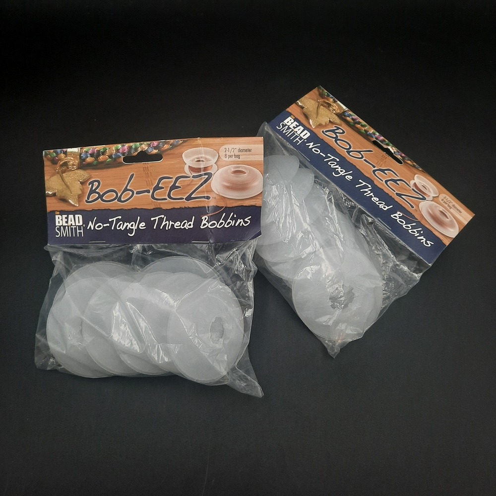 Bead Smith Bob EEZ No Tangle Thread Bobbins 2.5 Inch Diameter 8 Per Bag‎ Macrame